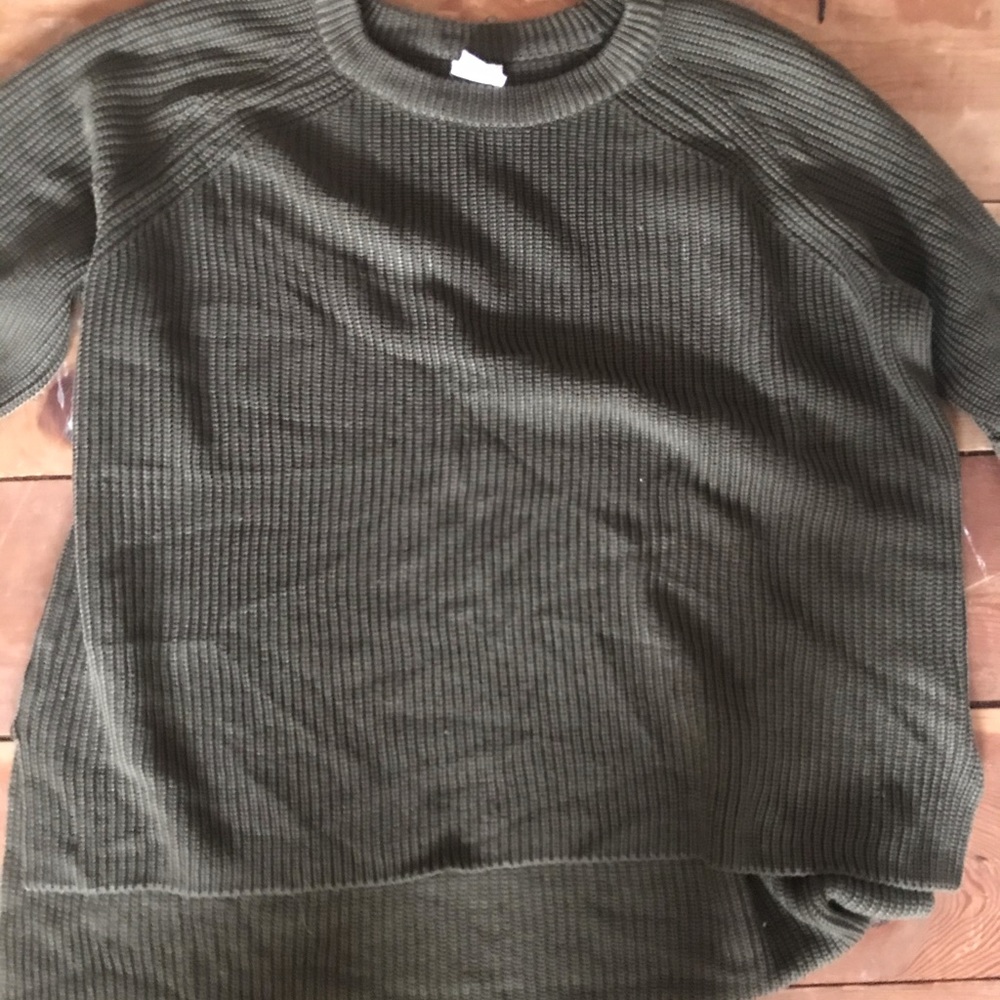 dark green oversized sweater